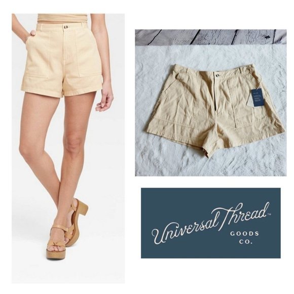Universal Thread Pants - Universal Thread, Women's High-Rise Utility Shorts, SH6-BN